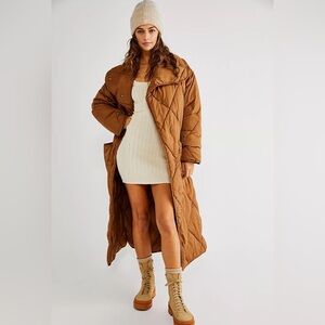 Free People Joanna Long Puffer Coat